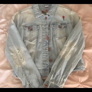 Light wash denim jacket